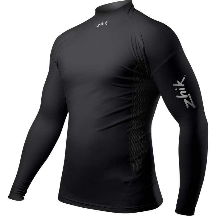 2024 Zhik Mnner Eco UPF50+ Spandex Long Sleeve Rash Guard DTP-0063 - Black